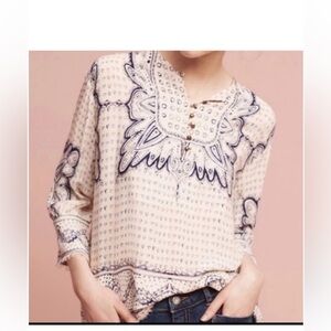 Anthropologie Meave Morgan Heart Top